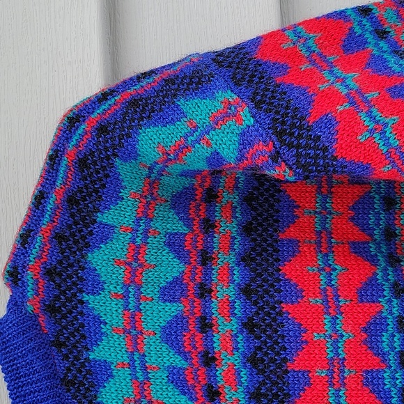 LL BEAN VINTAGE 100% WOOL MULTICOLORED MEDIUM MEN'S SWEATER NWOT - Picture 15 of 17